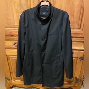 Hugo Boss Shanty1 Slim-Fit Coat black 40R water repellent Reda Wool Italy